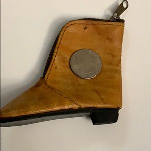 A boot coin pouch
